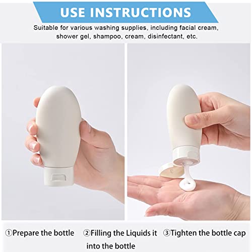 MAYCREATE® 3pcs Travel Bottles for Toiletries, 60ML Refill Toiletries Travel Bottle with Lid, Small Leak Proof Squeeze Bottle for Travelling for Gel, Shampoo, Lotion Dispenser 9 PCS MAYCREATE® 3pcs Travel Bottles for Toiletries, 60ML Refill Toiletries Travel Bottle with Lid, Small Leak Proof Squeeze Bottle for Travelling for Gel, Shampoo, Lotion Dispenser 9 PCS